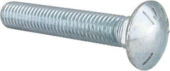 Value Collection - 1/2-13 UNC 3" Length Under Head, Standard Square Neck, Carriage Bolt - Grade 5 Steel, Zinc-Plated Finish - Top Tool & Supply