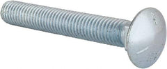 Value Collection - 1/2-13 UNC 3-1/2" Length Under Head, Standard Square Neck, Carriage Bolt - Grade 5 Steel, Zinc-Plated Finish - Top Tool & Supply