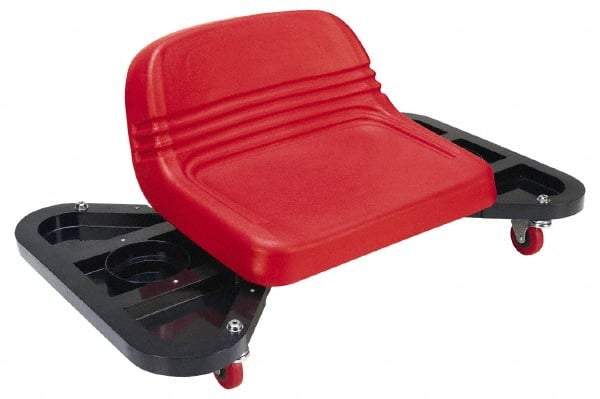 Whiteside - 275 Lb Capacity, 4 Wheel Creeper Seat with Tray - Steel, 18-1/4" Long x 14" High x 32" Wide - Top Tool & Supply