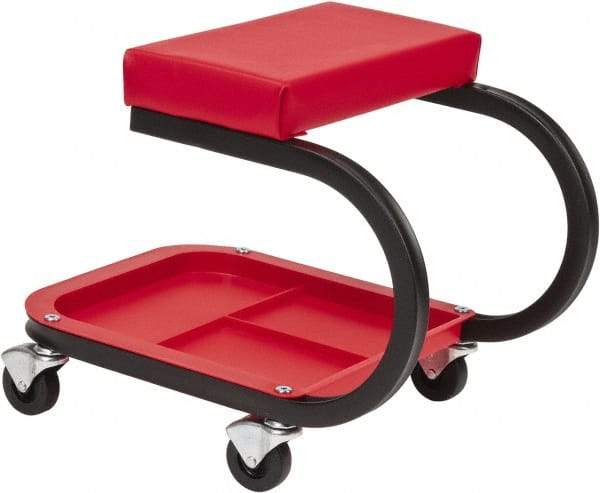 Whiteside - 400 Lb Capacity, 4 Wheel Creeper Seat with Tray - Steel, 15-1/2" Long x 19-1/4" High x 14" Wide - Top Tool & Supply