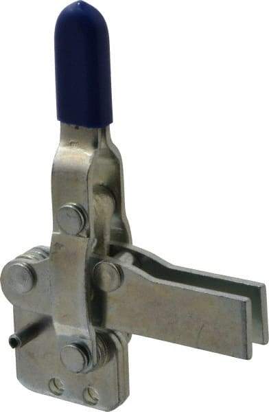 Gibraltar - 600 Lb Holding Capacity, Vertical Handle, Manual Hold Down Toggle Clamp - 85° Handle Movement, 71° Bar Opening, U-Bar, Straight Base, Carbon Steel - Top Tool & Supply