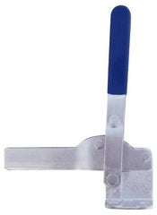 Gibraltar - 1,000 Lb Holding Capacity, Vertical Handle, Manual Hold Down Toggle Clamp - 64° Handle Movement, 76° Bar Opening, Solid Bar, Flanged Base, Electro-Plated Zinc, Carbon Steel - Top Tool & Supply