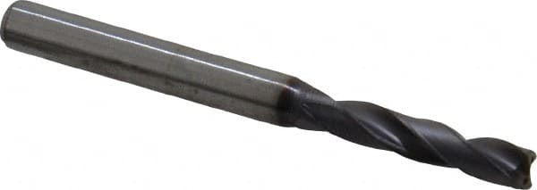 Screw Machine Length Drill Bit: 0.1969″ Dia, 180 °, Solid Carbide TiAlN Finish, Right Hand Cut, Spiral Flute, Straight-Cylindrical Shank, Series B707FBG