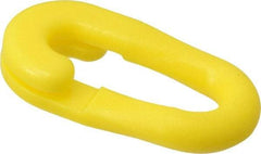 PRO-SAFE - 1-1/2" Wide Barrier Connecting Link - Celcon, Yellow, Use with Plastic Chain - Top Tool & Supply