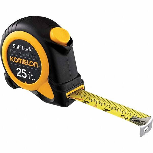 Komelon - 25' x 1" Yellow Blade Tape Measure - Top Tool & Supply