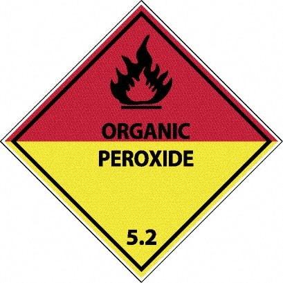 NMC - Organic Peroxide 5.2 Shipping Label - 4" High x 4" Wide - Top Tool & Supply