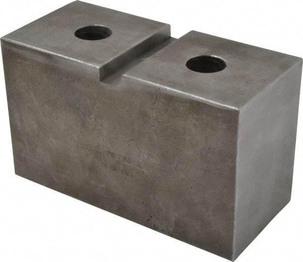 H & R Manufacturing - Bullard Attachment, Square Soft Lathe Chuck Jaw - Steel, 3-1/4" Btw Mount Hole Ctrs, 6-5/8" Long x 3" Wide x 4" High, 7/8" Fastener - Top Tool & Supply