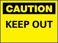 NMC - "Caution - Keep Out", 7" Long x 10" Wide, Rigid Plastic Safety Sign - Rectangle, 0.05" Thick, Use for Accident Prevention - Top Tool & Supply