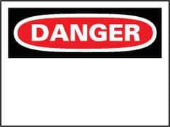 NMC - "Danger", 14" Long x 20" Wide, Pressure-Sensitive Vinyl Safety Sign - Rectangle, 0.004" Thick, Use for Accident Prevention - Top Tool & Supply