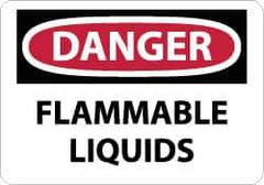 NMC - "Danger - Flammable Liquids", 7" Long x 10" Wide, Rigid Plastic Safety Sign - Rectangle, 0.05" Thick, Use for Hazardous Materials - Top Tool & Supply