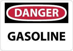 NMC - "Danger - Gasoline", 7" Long x 10" Wide, Rigid Plastic Safety Sign - Rectangle, 0.05" Thick, Use for Hazardous Materials - Top Tool & Supply