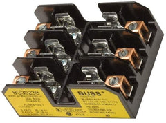 Cooper Bussmann - 3 Pole, 14 to 6 AWG, 480 VAC/VDC, 30 Amp, DIN Rail Mount Fuse Block - 3 Inch Long x 2.38 Inch Wide x 1.22 Inch High Block - Top Tool & Supply