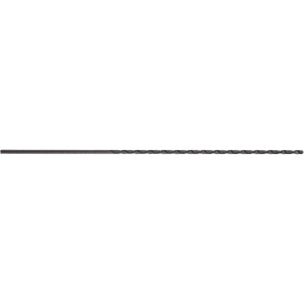 Extra Length Drill Bit: 0.4063″ Dia, 118 °, High Speed Steel Oxide Finish, 15.76″ Flute Length, Spiral Flute, Straight-Cylindrical Shank, Series A125