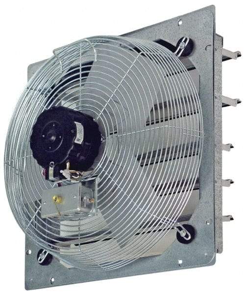 TPI - 10" Blade, Direct Drive, 1/12 hp, 680, 540 & 460 CFM, Totally Enclosed Exhaust Fan - 13-1/8" Opening Height x 13-1/8" Opening Width, 120 Volt, 3 Speed, Single Phase - Top Tool & Supply