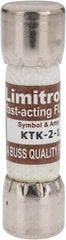 Cooper Bussmann - 600 VAC, 2.5 Amp, Fast-Acting General Purpose Fuse - Fuse Holder Mount, 1-1/2" OAL, 100 at AC kA Rating, 13/32" Diam - Top Tool & Supply