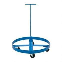 PRO-SOURCE - 1,000 Lb Load Capacity, 55 Gal Drum Dolly - 4" High, 4 Wheels - Top Tool & Supply