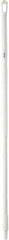 Vikan - 51 x 1-1/4" Fiberglass Squeegee Handle - European Threaded Connection, White - Top Tool & Supply