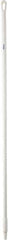 Vikan - 59 x 1-1/4" Fiberglass Squeegee Handle - European Threaded Connection, White - Top Tool & Supply