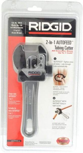 Ridgid - 1/4" to 1-1/8" Pipe Capacity, Close Quarters Autofeed - Top Tool & Supply