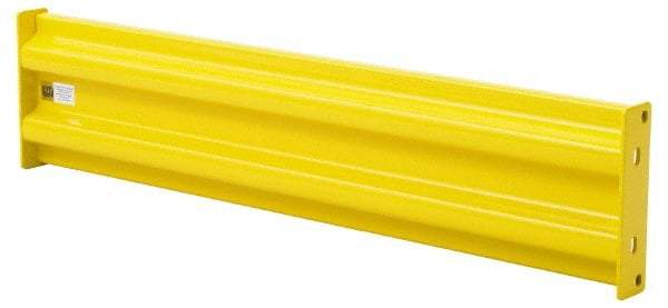 Steel King - 3/4' Long x 9-3/4" High, Yellow Steel Straight Standard Guard Rail - 2 Rails Accommodated, 2-5/8" Deep, 9.1 Lb - Top Tool & Supply