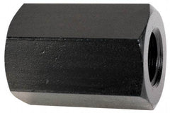 TE-CO - M24x3.00 Metric Coarse, 64mm OAL Steel Standard Coupling Nut - Black Oxide Coated, 38mm Width Across Flats - Top Tool & Supply