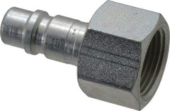 Parker - 3/4-14 Female NPTF Tru-Flate Automotive Pneumatic Hose Connector - Steel, 1/2" Body Diam - Top Tool & Supply