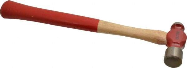 Proto - 1/2 Lb Head Ball Pein Hammer - Wood Handle with Red Laquer Grip, 12" OAL - Top Tool & Supply