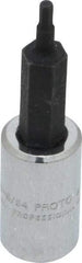 Proto - 1/4" Drive, 5/64" Hex Bit Socket - 1-7/8" OAL, 1" Bit Length - Top Tool & Supply