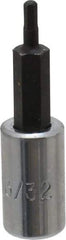 Proto - 1/4" Drive, 3/32" Hex Bit Socket - 1-7/8" OAL, 1" Bit Length - Top Tool & Supply