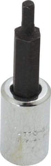 Proto - 1/4" Drive, 3mm Hex Bit Socket - 1-7/8" OAL, 1" Bit Length - Top Tool & Supply