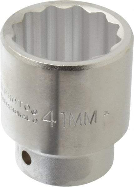 Proto - 3/4" Drive, Standard Hand Socket - 12 Points, 2-5/8" OAL, Chrome Finish - Top Tool & Supply