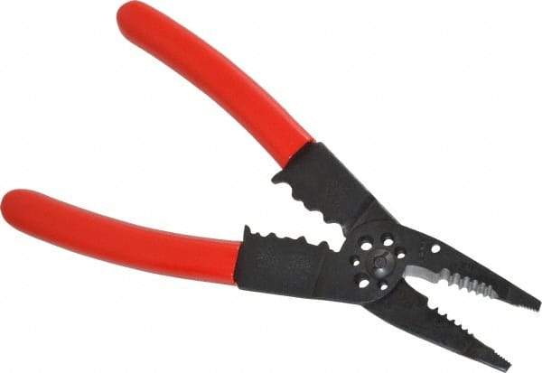 Proto - 22 to 10 AWG Capacity Wire Stripper/Crimper - 8-1/4" OAL, Plastisol Handle - Top Tool & Supply