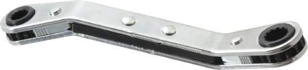 Proto - 7/32" x 9/32" 12 Point Reversible Ratcheting Offset Box Wrench - Double End, 4-1/8" OAL, Steel, 25° Offset - Top Tool & Supply