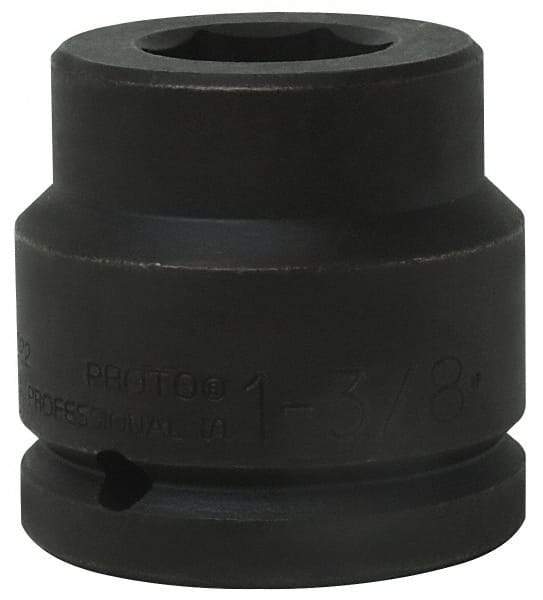 Proto - 1-1/2" Drive 3-7/16" Standard Impact Socket - 6 Points, 4-31/32" OAL - Top Tool & Supply