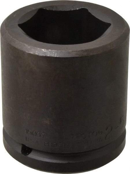 Proto - 1-1/2" Drive 2-5/16" Standard Impact Socket - 6 Points, 3-7/8" OAL - Top Tool & Supply