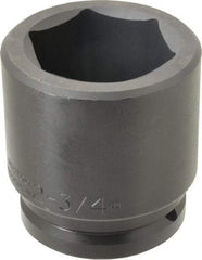 Proto - 1-1/2" Drive 2-3/4" Standard Impact Socket - 6 Points, 4-1/4" OAL - Top Tool & Supply