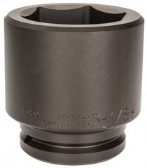 Proto - 1-1/2" Drive 3-1/8" Standard Impact Socket - 6 Points, 4-5/8" OAL - Top Tool & Supply