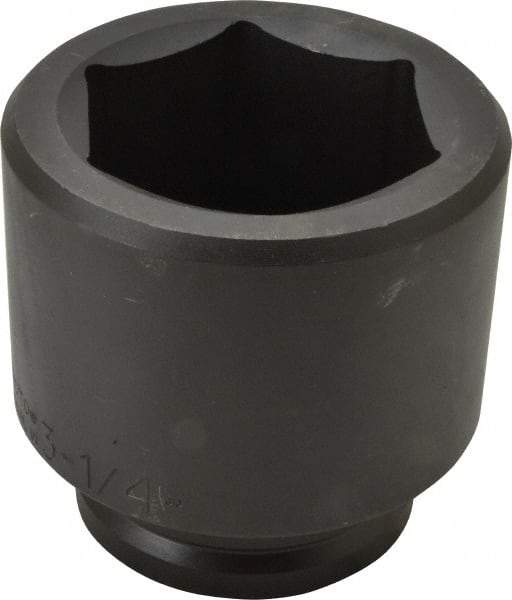 Proto - 1-1/2" Drive 3-1/4" Standard Impact Socket - 6 Points, 4-23/32" OAL - Top Tool & Supply