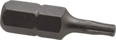 Irwin - 1/4" Drive T10 Torx Screwdriver Bit - 1" OAL, Insert Bit - Top Tool & Supply