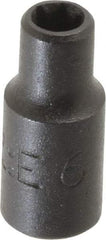 Proto - 1/4" Drive Impact Socket - 1" OAL - Top Tool & Supply