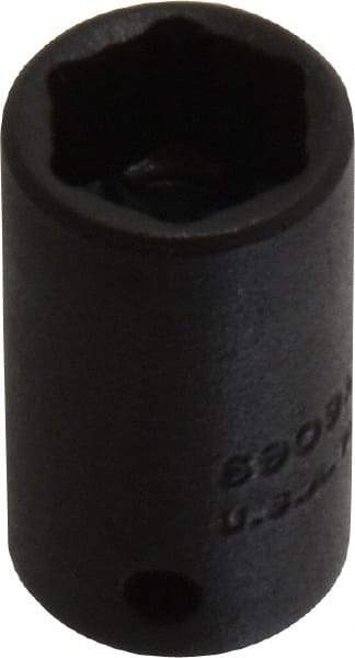 Proto - 1/4" Drive 9mm Standard Impact Socket - 6 Points, 7/8" OAL - Top Tool & Supply