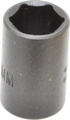 Proto - 1/4" Drive 10mm Standard Impact Socket - 6 Points, 7/8" OAL - Top Tool & Supply