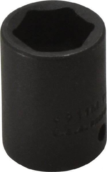 Proto - 1/4" Drive 11mm Standard Impact Socket - 6 Points, 7/8" OAL - Top Tool & Supply