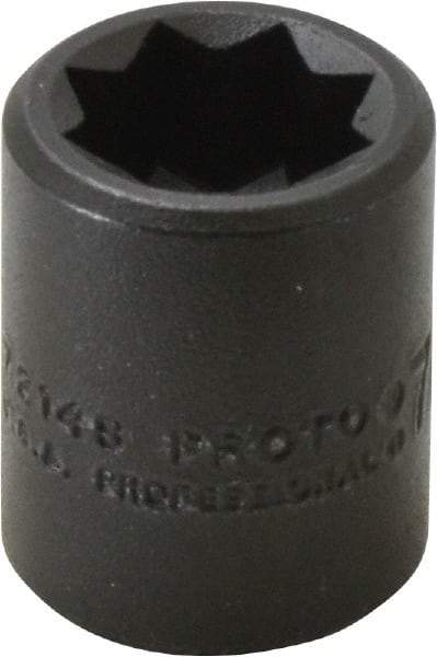 Proto - 3/8" Drive 7/16" Standard Impact Socket - 8 Points, 1" OAL - Top Tool & Supply