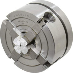 Sherline - 4 Jaws, 2.5" Diam, Independent Manual Lathe Chuck - 3/4-16" Spindle Mount - Top Tool & Supply