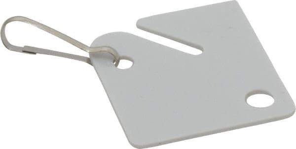 Master Lock - Snap Hook (Square), English Safety & Facility Key Tag - White Plastic - Top Tool & Supply