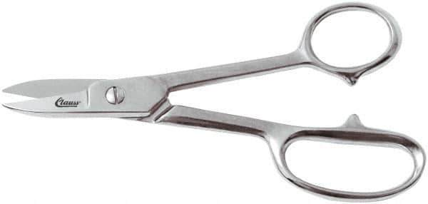 Clauss - 4" LOC, 7-1/4" OAL Straight Shears - Steel Straight Handle, For Paper, Fabric - Top Tool & Supply