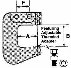 Power Riveter Accessories; Accessory Type: C Yoke; Gap (Inch): 2; Reach (Inch): 2; PSC Code: 5130; Set Hole: 3/16″; Fits Part Numbers: 34-214C; Mount Spacing (Inch): 1-5/16