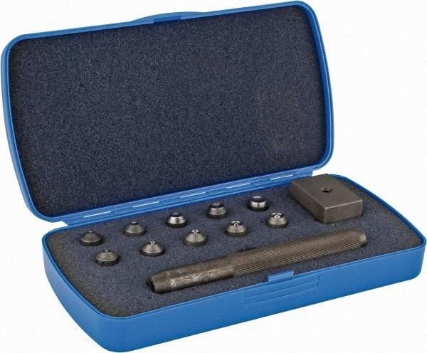 US Airtool - 1/16 to 3/16" Hand Flaring Kit - Adapto Kit for Semi-Tubular Rivets - Top Tool & Supply