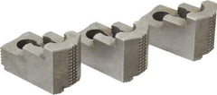 Atlas Workholding - 10" Max Chuck Diam Compatibility, Hard Steel 1.5mm x 60° Serrated Hard Lathe Top Jaws - 1.57" Wide x 2.95" Long x 1.96" High - Top Tool & Supply